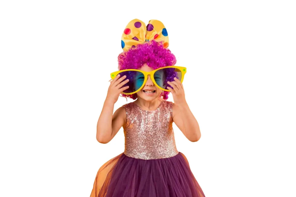 Petite fille déguisée pour Carnaval